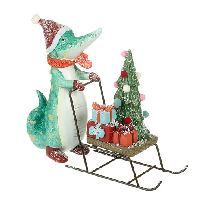 christmas/decorations/xmas-crocodile-pushing-sleigh