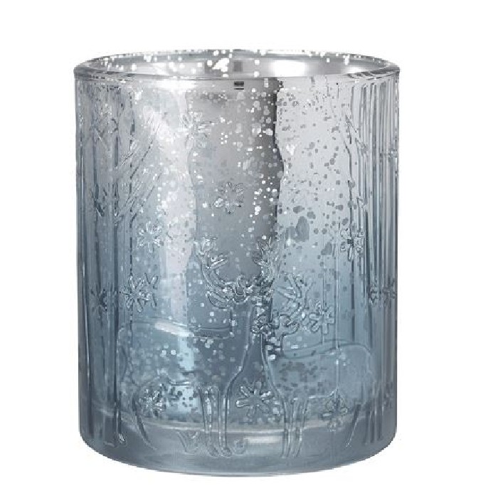 christmas/decorations/xmas-blue-and-silver-deer-scene-tealight-holder