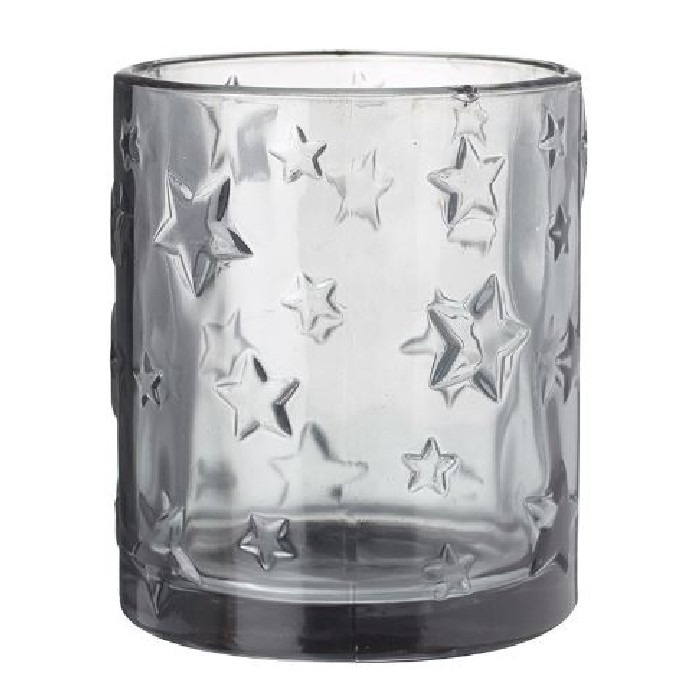 christmas/decorations/xmas-clear-grey-starred-glass-tealight-holder