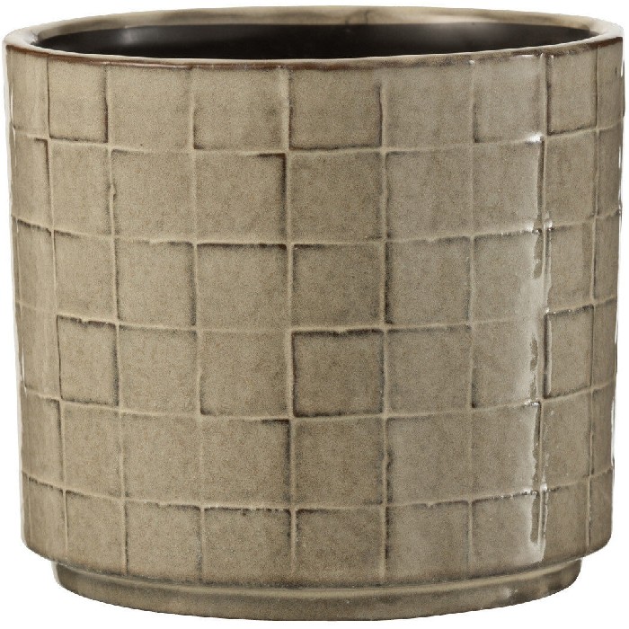 home-decor/indoor-pots-plant-stands/square-ceramic-flowerpot-beige-and-grey-medium