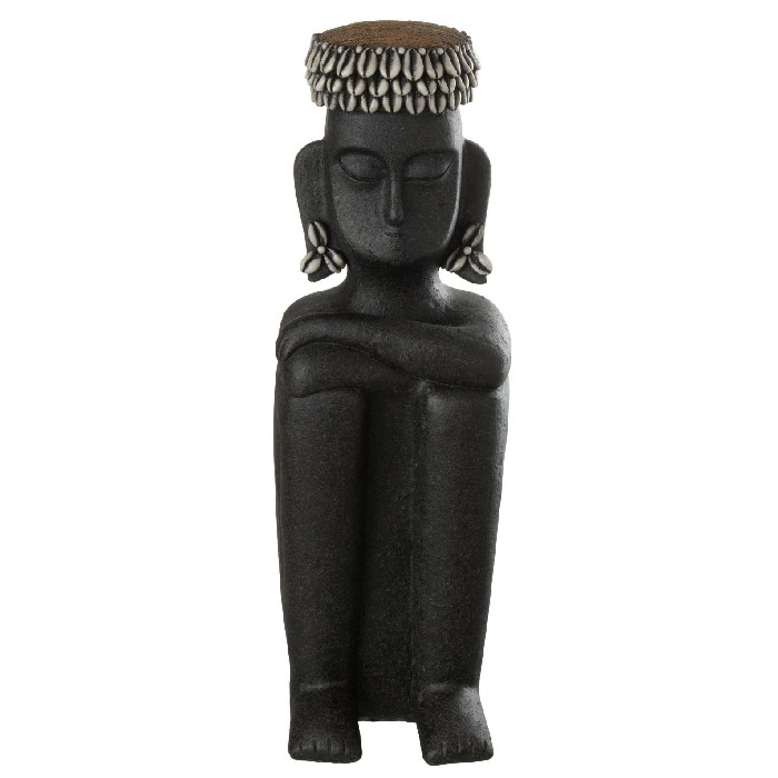 home-decor/decorative-ornaments/statue-sit-ethnic-stoneresin-black-large