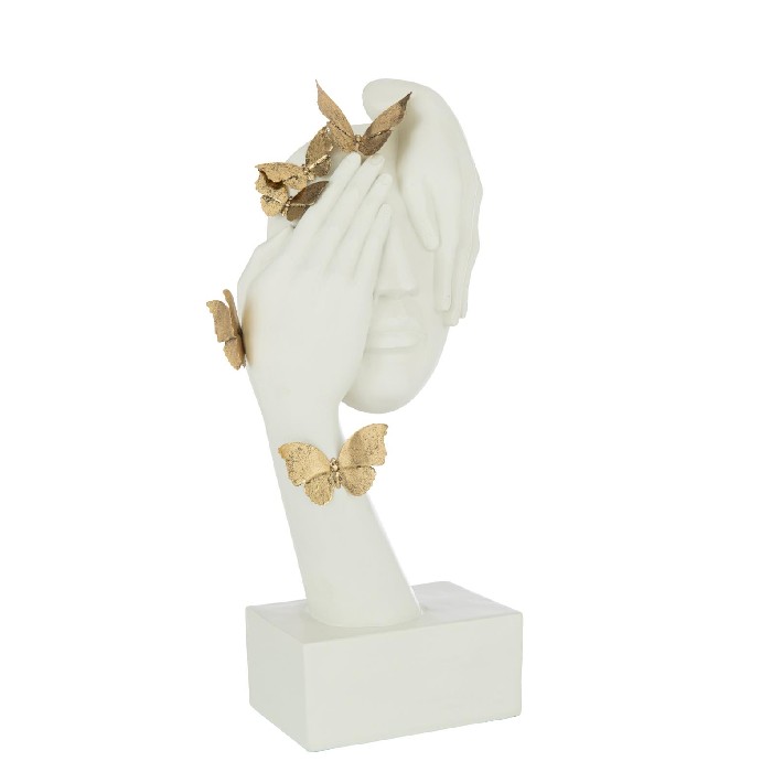 home-decor/decorative-ornaments/face-with-butterfly-stand-polyresin-whitegold
