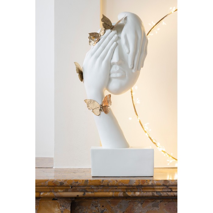 home-decor/decorative-ornaments/face-with-butterfly-stand-polyresin-whitegold