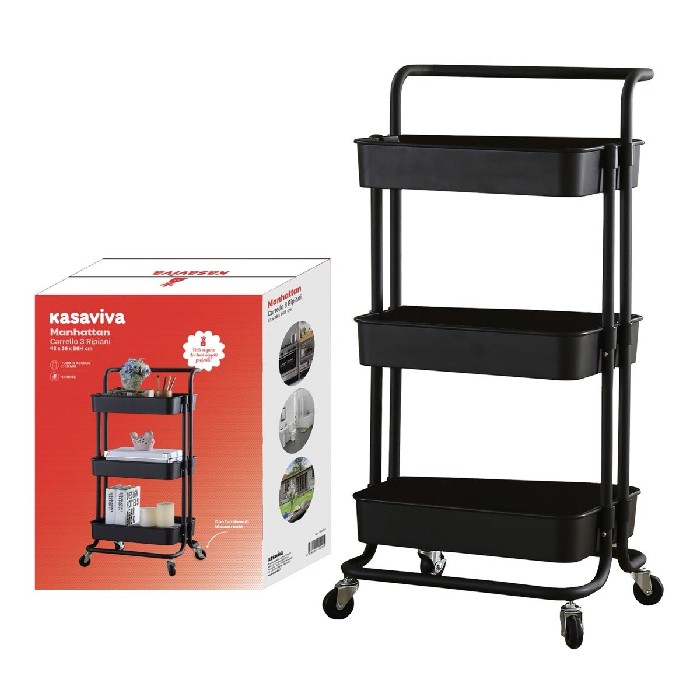 kitchenware/racks-holders-trollies/kasaviva-3-tier-trolley-black-1641214