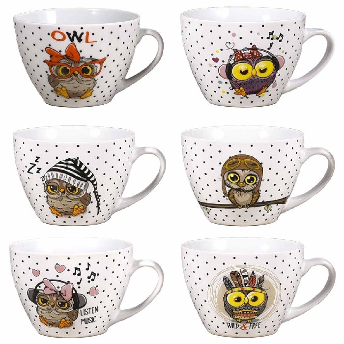 tableware/mugs-cups/kasaviva-owl-tea-cup-410cc-6-assorted-1644126