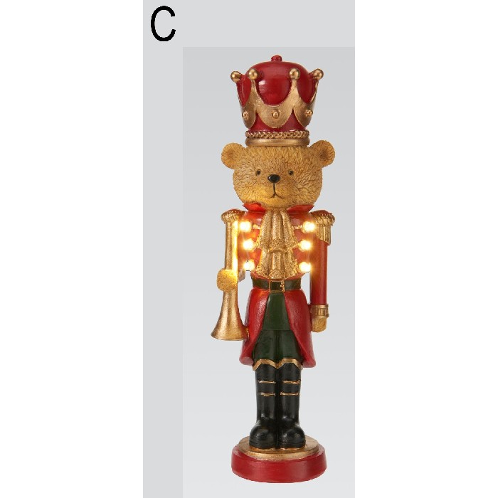 christmas/nutcrackers/standing-christmas-bear-with-led-27cm-3-assorted