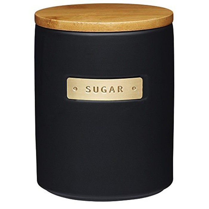 kitchenware/food-storage/kitchen-craft-sugar-cannister-black-and-gold