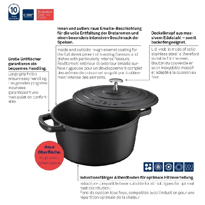 kitchenware/pots-lids-pans/kela-roasting-tray-round-calido-black