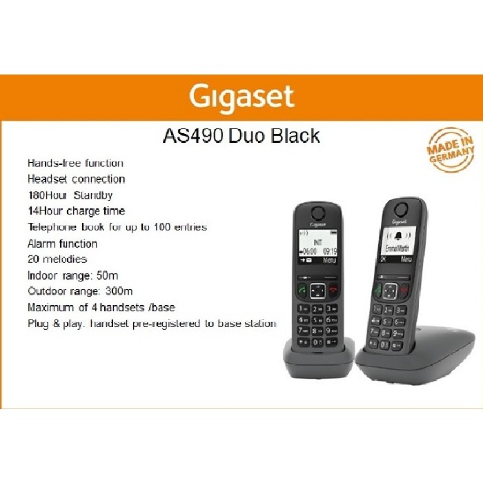 electronics/phones-accessories/gigaset-cordless-as490-duo-black-hfree