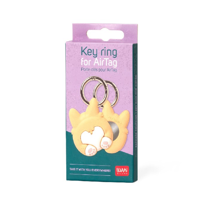 kids-and-stationery/stationery-bag-pendant-keychain/legami-airtag-key-ring-corgi-display-set-of-7-pieces