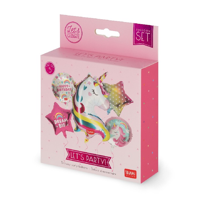 kids-and-stationery/stationery-party-items/legami-party-balloon-set-of-5-birthday-unicorn