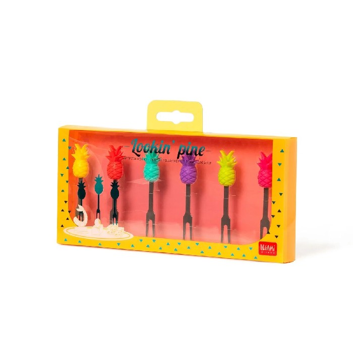 kids-and-stationery/stationery-party-items/legami-kitchen-set-of-6-aperitif-forks-pineapple