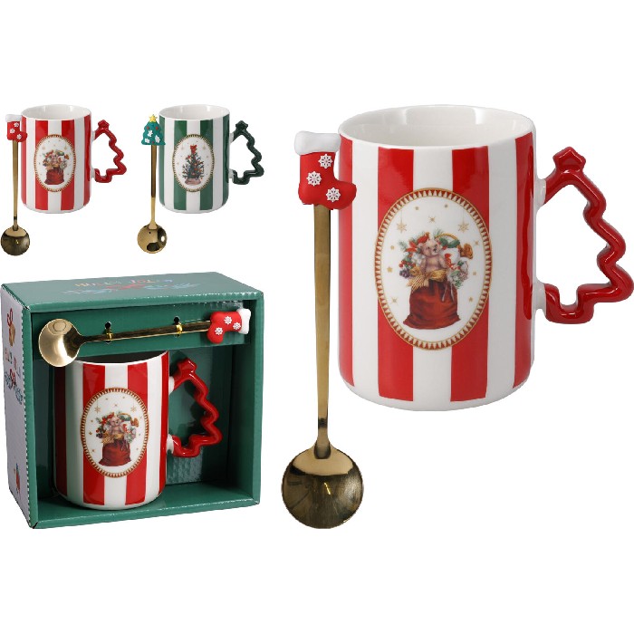 christmas/table-setups/set-of-2-pieces-porcelain-mug-with-spoon-2-assorted-colours