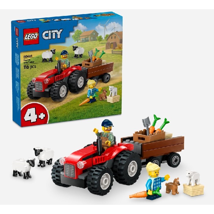 other/toys/lego-city-red-farm-tractor-with-trailer-116-pieces