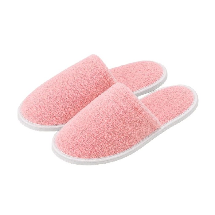 home-textiles/bathrobes-dressing-gowns/luna-cotton-slippers-pink-400gsm