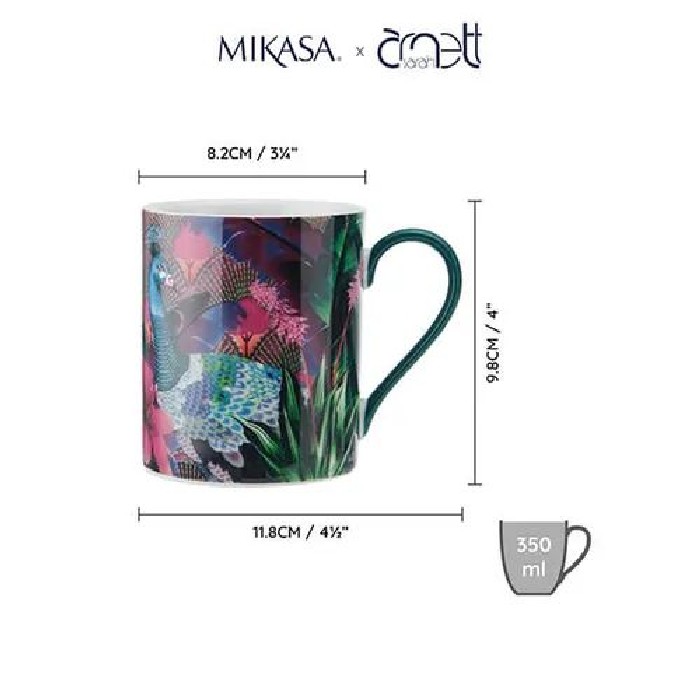 tableware/mugs-cups/mikasa-x-sarah-arnett-350ml-mug-with-peacock-print