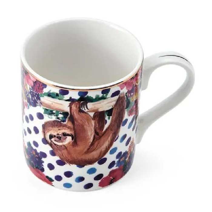 tableware/mugs-cups/mikasa-wild-at-heart-sloth-print-280ml-mug