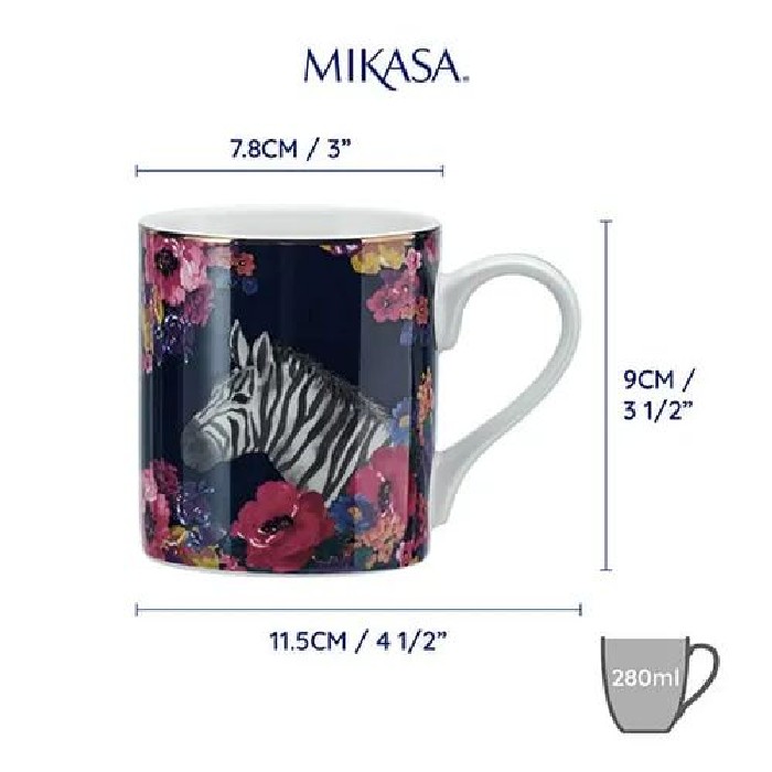 tableware/mugs-cups/mikasa-wild-at-heart-zebra-print-280ml-mug