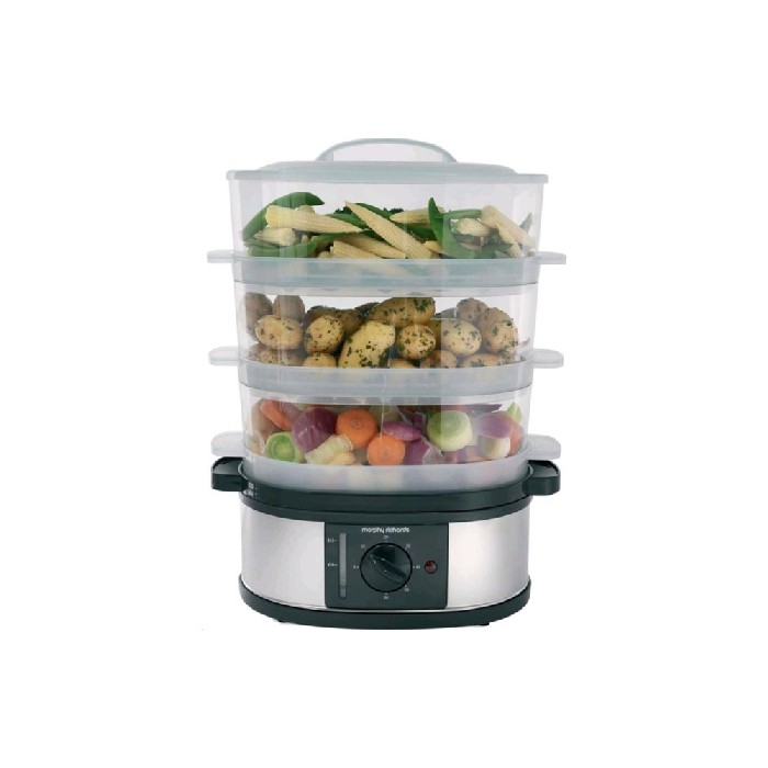 small-appliances/cooking-appliances/morphy-richards-3-tier-food-steamer-silver-black-400w