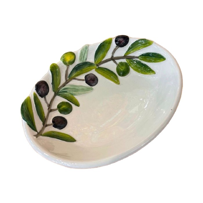 home-decor/decorative-ornaments/bristow-potteries-hand-painted-embossed-large-oval-olive-bowl