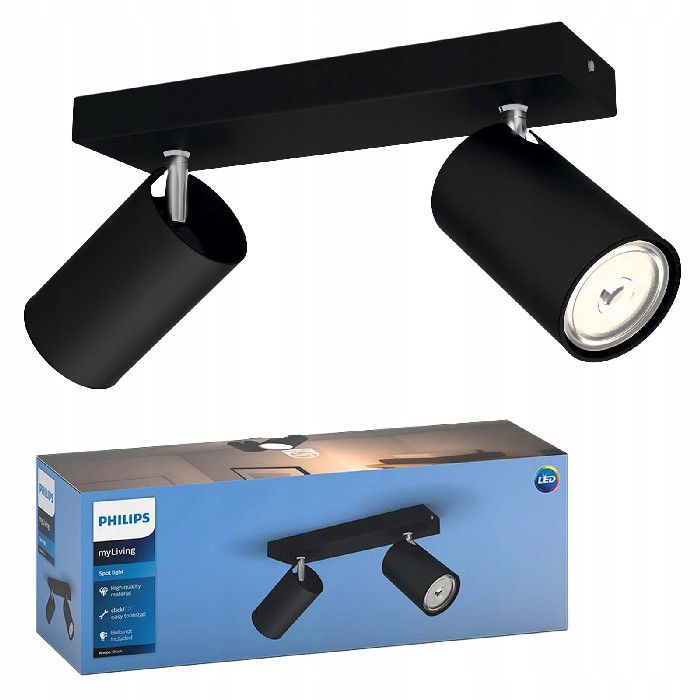 lighting/wall-lamps/philips-kosipo-2l-gu10-surface-spotlight-black