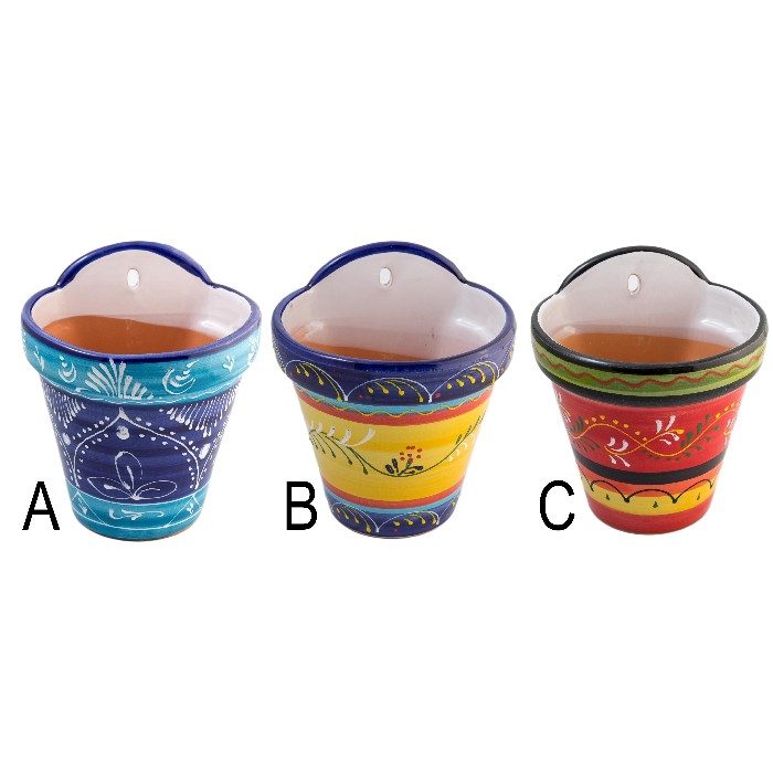 home-decor/indoor-pots-plant-stands/bristow-potteries-hand-painted-ceramic-hanging-pot-22cm-x-21cm-12-assorted