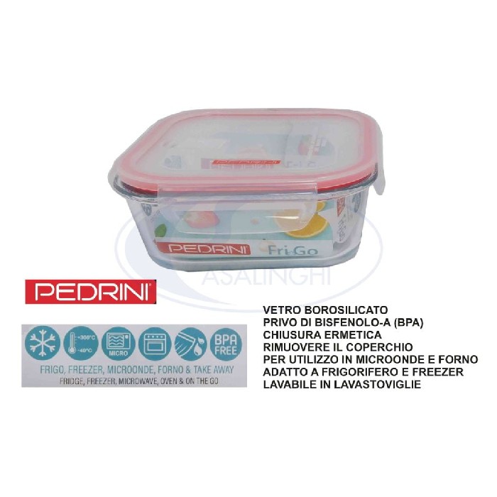 kitchenware/food-storage/pedrini-square-glass-refrigerator-box-11l