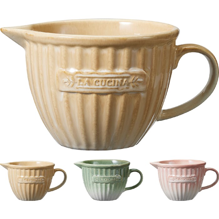 kitchenware/tea-coffee-accessories/stoneware-mixing-bowl-with-handle-and-spout-925ml-3-assorted-colours