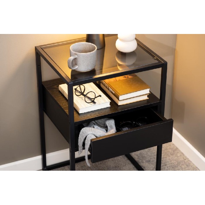 bedrooms/bedside-tables/randolf-bedside-table-black-steel-black-ash-smoked-glass