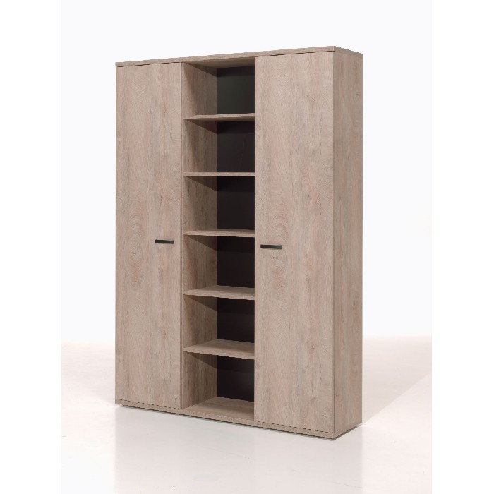 office/bookcases-cabinets/rio-tall-bookcase-with-2-doors-and-central-open-shelf-finished-in-hummus-oak