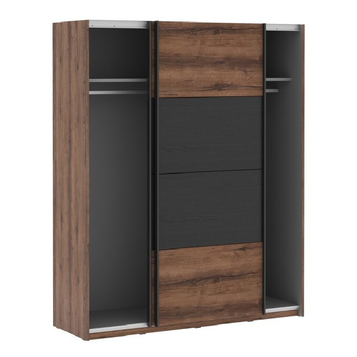 bedrooms/wardrobe-systems/dreamer-170cm-wide-sliding-door-wardrobe-finished-in-mud-and-black-oak