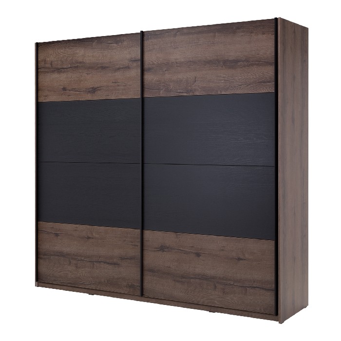 bedrooms/wardrobe-systems/dreamer-220cm-sliding-door-wardrobe-finished-in-mud-and-black-oak