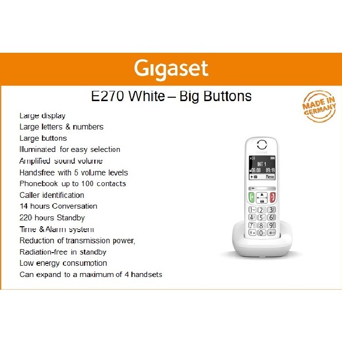 electronics/phones-accessories/gigaset-cordless-e270-big-button-white