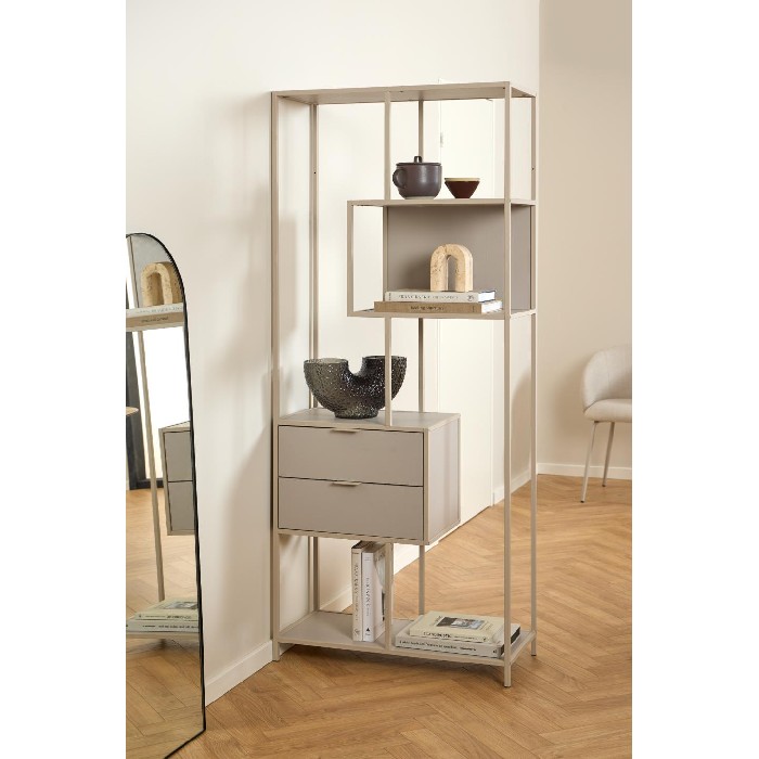 living/shelving-systems/seaford-bookcase-with-shelves-and-2-drawers-finished-in-greige