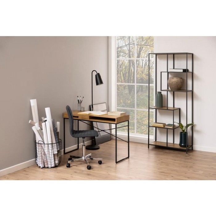 living/shelving-systems/seaford-bookcase-with-shelves-in-a-wild-oak-finish-and-black-frame