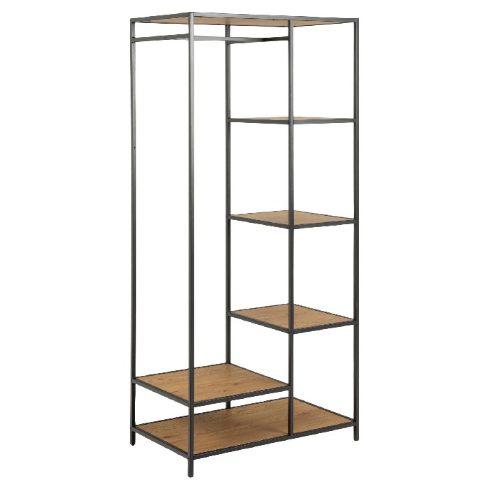 bedrooms/individual-pieces/seaford-open-wardrobe-finished-in-wild-oak-with-black-metal-structure