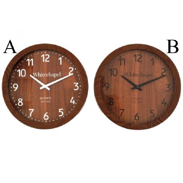 home-decor/clocks/wood-effect-clock-22cm-2-assorted
