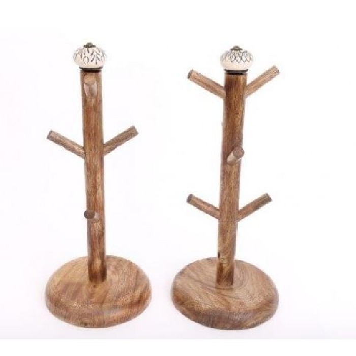 kitchenware/racks-holders-trollies/mug-holder-36cm-cream-with-gold-top-2-assorted