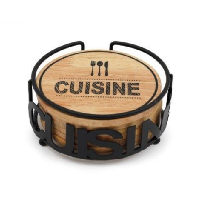 tableware/placemats-coasters-trivets/coasters-set-of-6-cuisine-with-holder