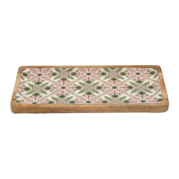 tableware/serveware/enamel-tray-green-and-pink-40cm-x-19cm