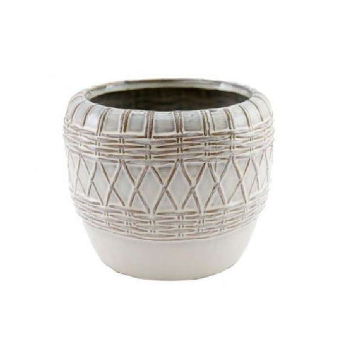 home-decor/indoor-pots-plant-stands/glazed-woven-design-planter-18cm