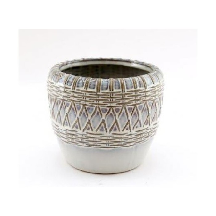 home-decor/indoor-pots-plant-stands/glazed-woven-design-planter-15cm