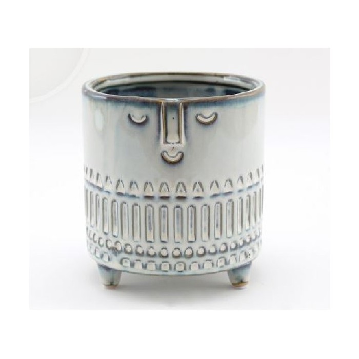 home-decor/indoor-pots-plant-stands/13x12cm-glazed-face-pot