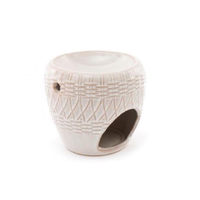 home-decor/candle-holders-lanterns/burner-oil-cream-woven-pattern