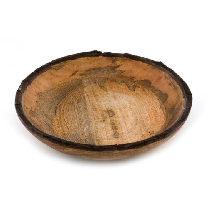 tableware/serveware/wooden-bowl-with-bark-edge-30cm