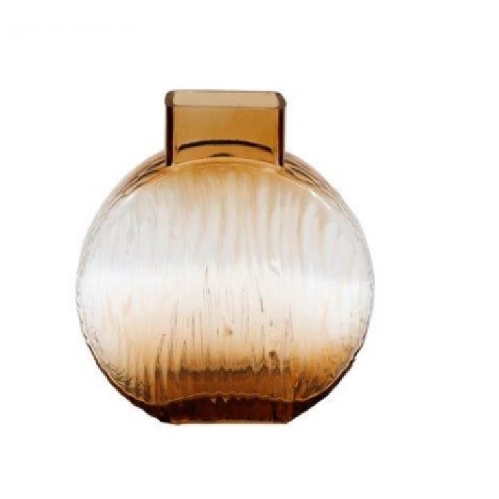 home-decor/vases/vase-20cm-x-215cm-ribbed-glass-brown