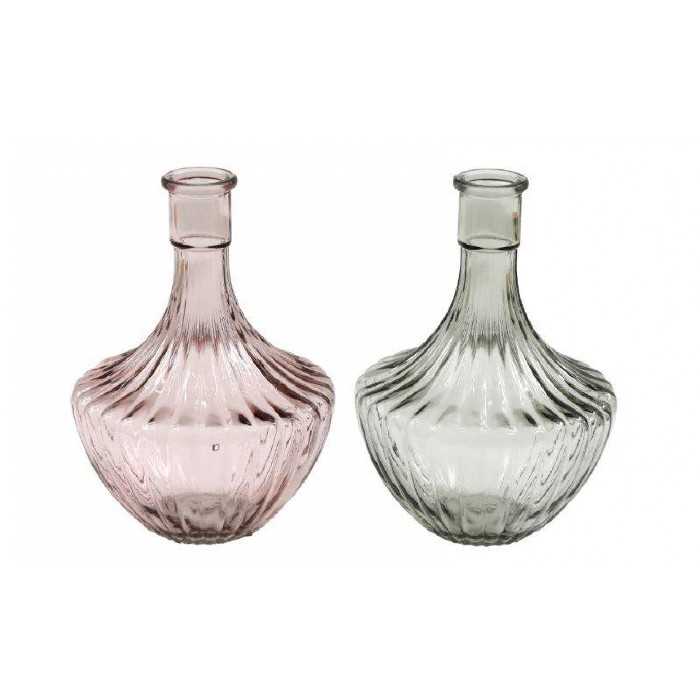 home-decor/vases/sil-interiors-ribbed-glass-vase-16cm-x-25cm-2-assorted
