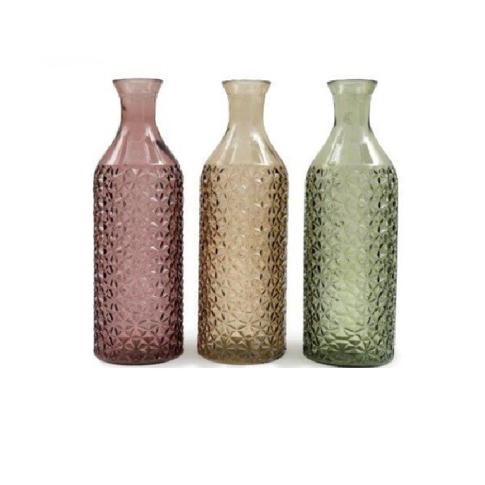 home-decor/vases/embossed-glass-vase-10cm-x-30cm-3-assorted