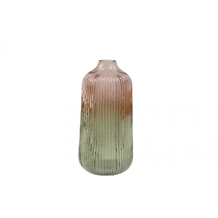 home-decor/vases/sil-interiors-graduated-green-and-pink-ribbed-vase-21cm