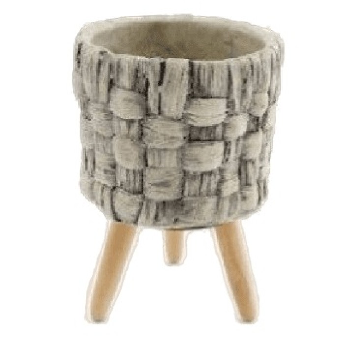 home-decor/indoor-pots-plant-stands/garden-planter-with-wood-stand-19cm
